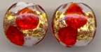 Red, White, Gold, Aventurina 21mm Discs